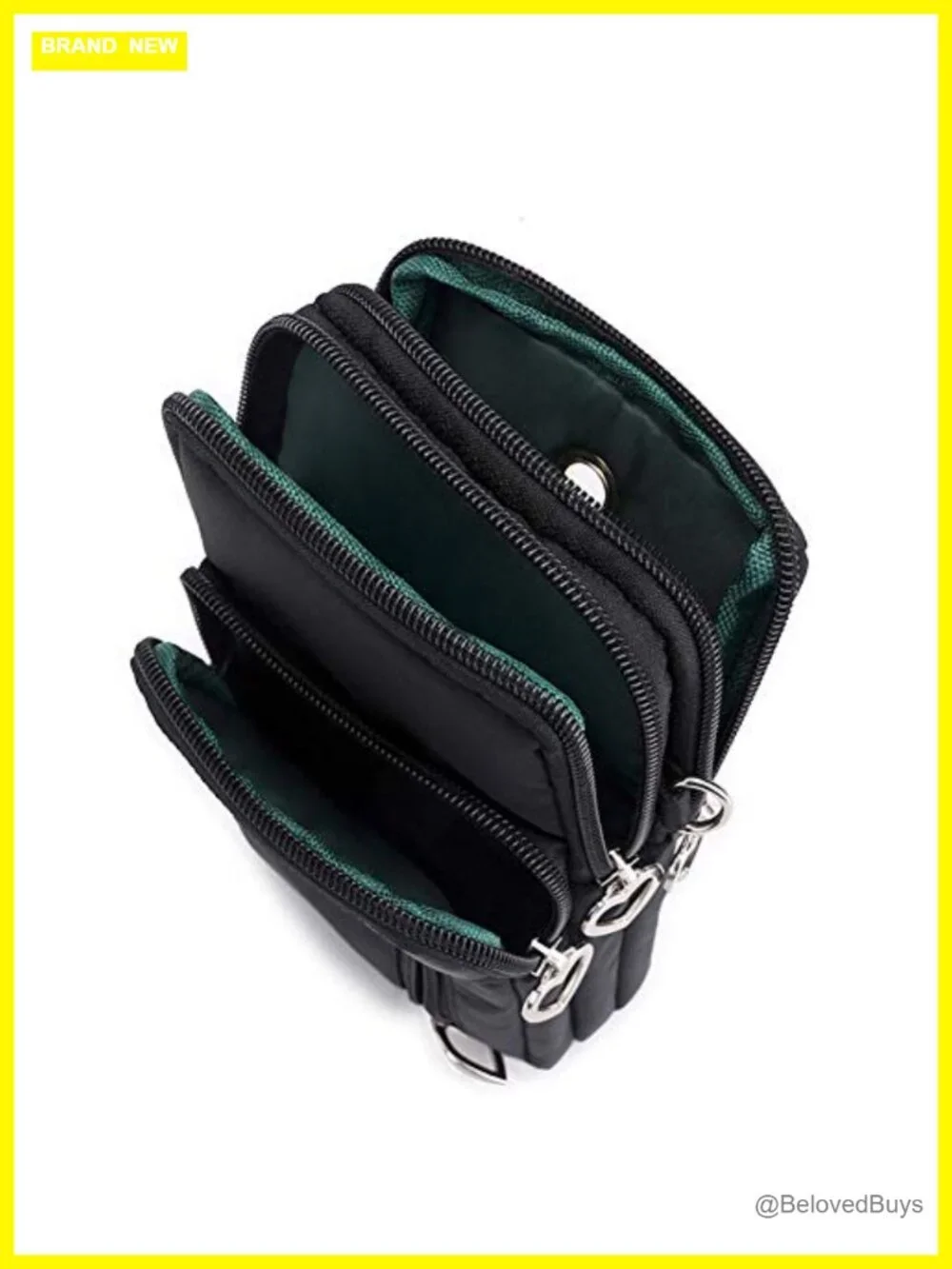 Nylon Crossbody Wallet Phone Bag with Adjustable Strap for Women